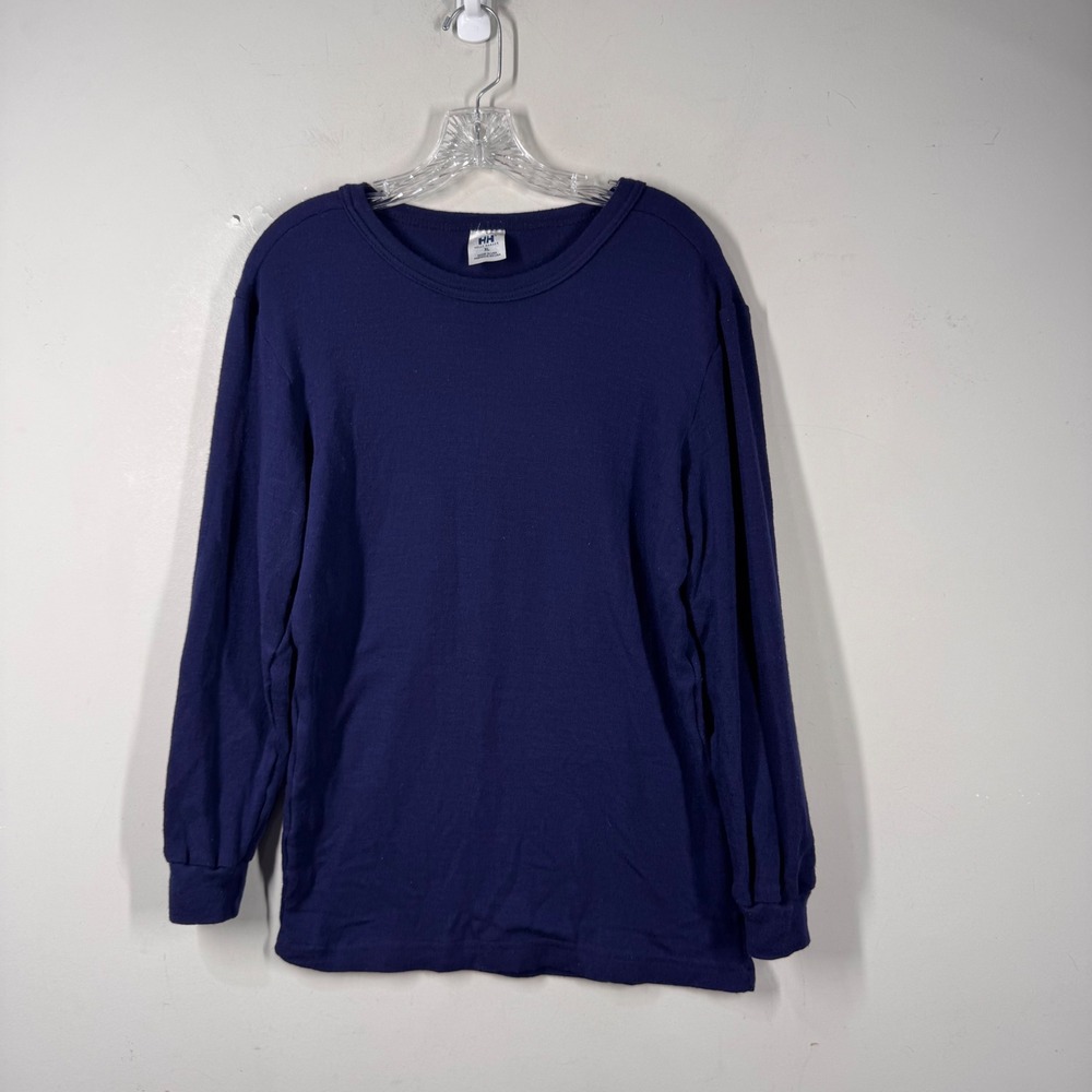 Vintage Helly Hansen Lifa Base Layer Top Mens Sz XL Navy Blue Polypropylene USA